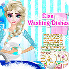 Игра Elsa Washing Dishes