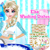 Игра Elsa Washing Dishes