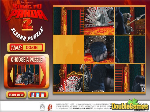 Free Download Kung Fu Panda 2 Puzzle Slider Screenshot 2